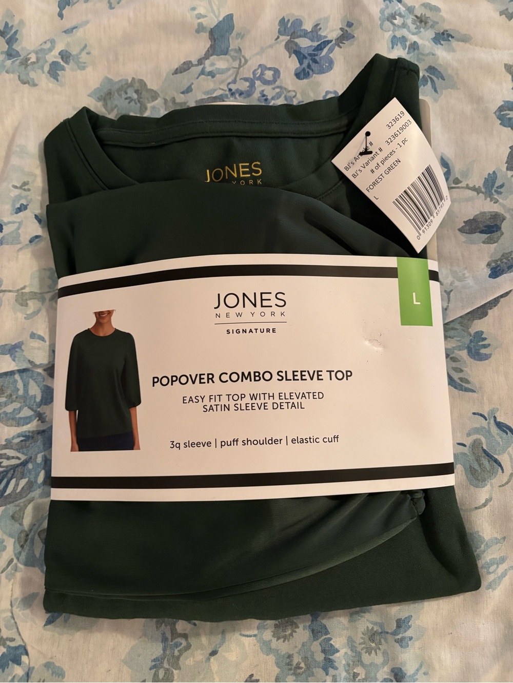 Jones New York Signature Forest Green Blouse